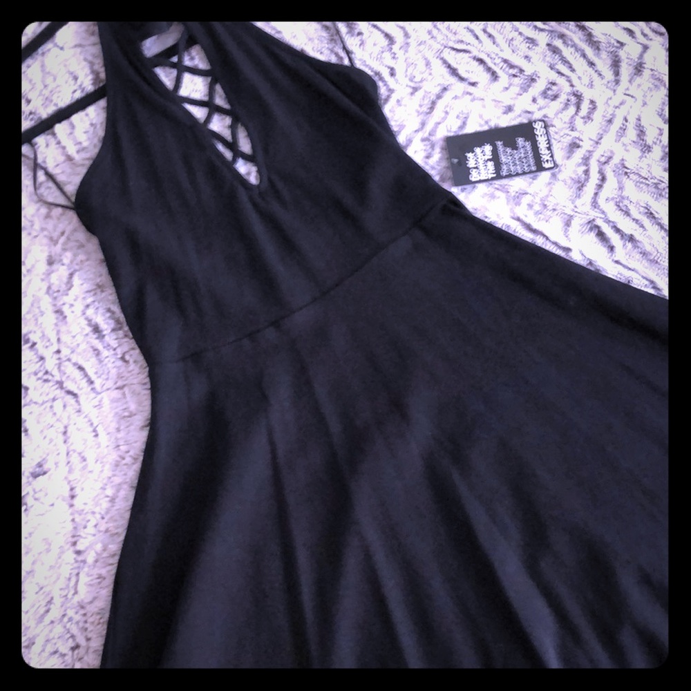 Express Backless Skater Dress